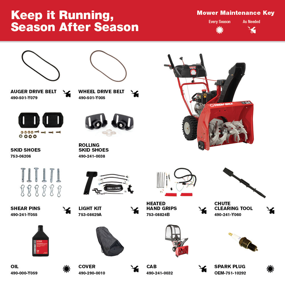 Troy-Bilt Storm 2420 |  24 in. | 208 cc Self Propelled Two- Stage Gas Snow Blower | Electric Start