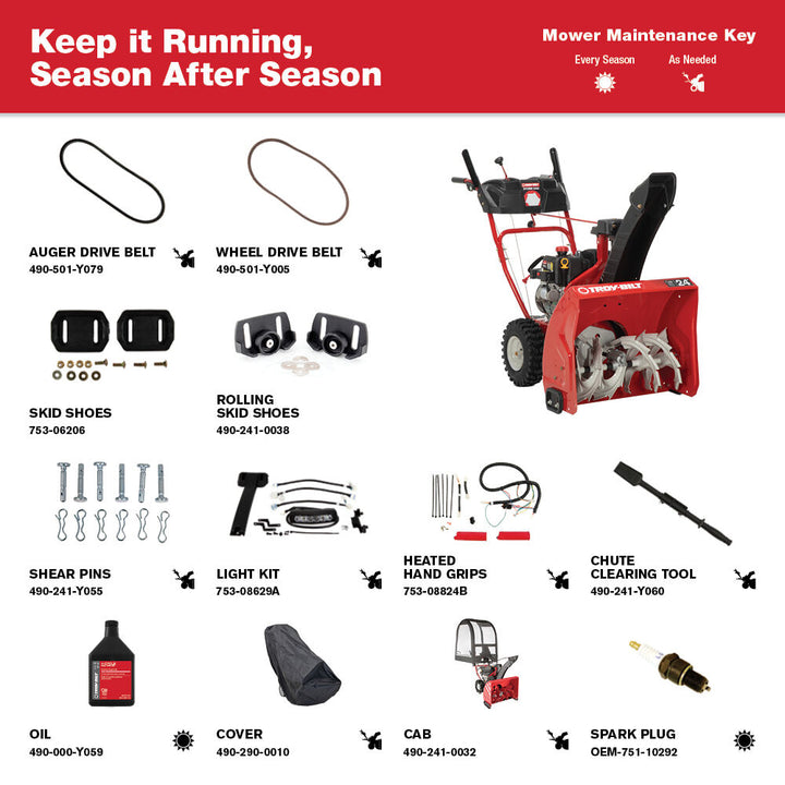 Troy-Bilt Storm 2420 |  24 in. | 208 cc Self Propelled Two- Stage Gas Snow Blower | Electric Start