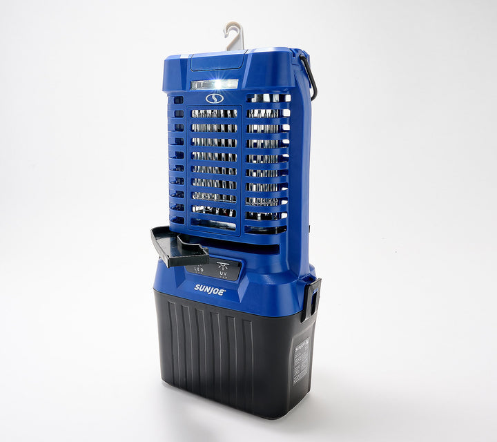 Restored Sun Joe Portable 24V Battery Operated Bug Zapper | Blue (Refurbished)