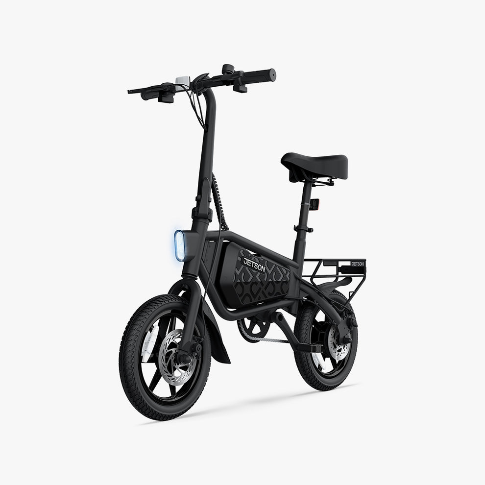 Restored Jetson JBLTPX-BLK Compact Electric Bicycle | 15.5 MPH | 350W Motor | Dual-Wheel Disc Brakes | 15-25 Mile Range (Refurbished)