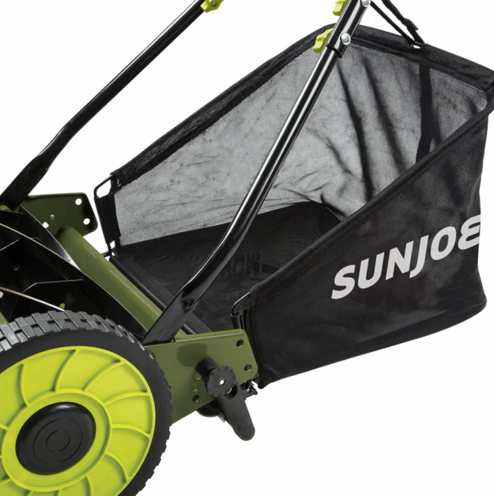 Restored Sun Joe MJ500M | Manual Reel Mower w/ Grass Catcher | 16 inch | Some Cosmetic Wear (Refurbished)