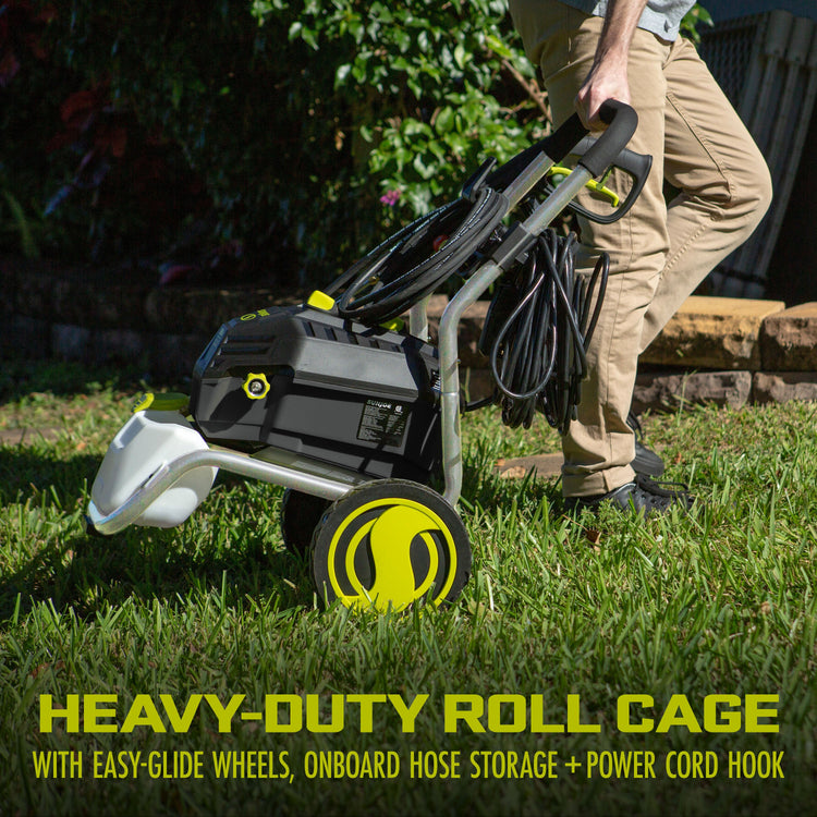Sun Joe SPX4800 | In-Store Exclusive | 14.9-Amp Electric Pressure Washer | With 5 Quick-Connect Tips & Detergent Tank | Cleans Cars, Fences, Patios, Decks, Sidewalks & More (Refurbished)