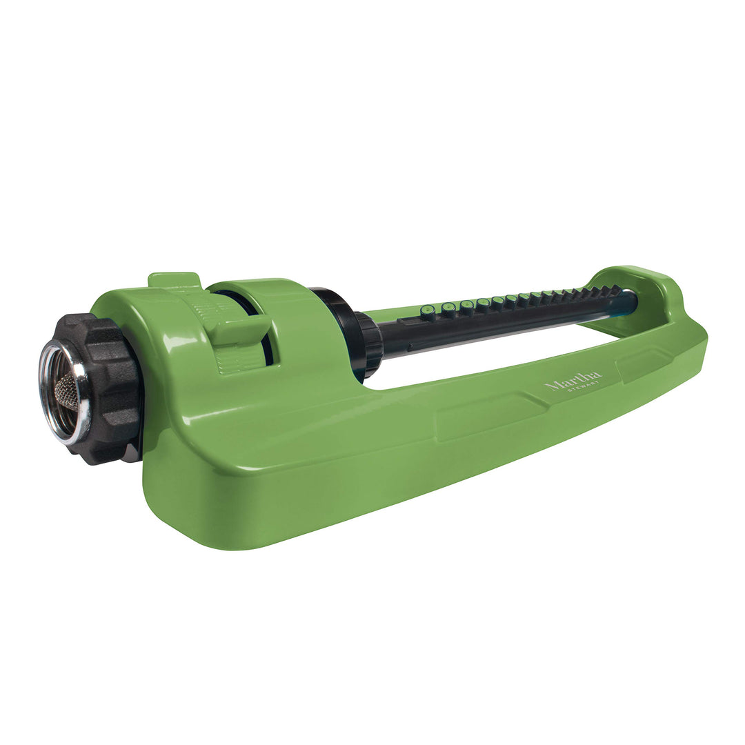 Restored Martha Stewart Oscillating Sprinkler | Indestructible Metal Base | With Adjustable Spray (Refurbished)