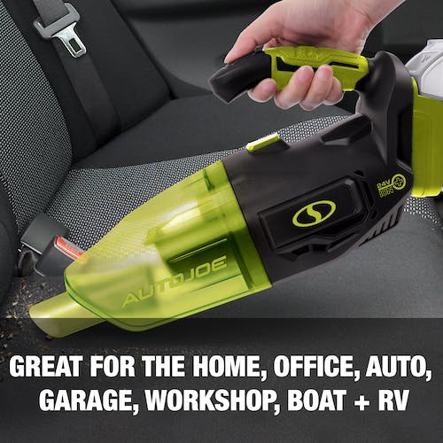 Restored Auto Joe 24V-AJVAC-CT 24-Volt Cordless Wet/Dry Handheld Vacuum | 5 Attachments & Carry Bag | Tool Only (Refurbished)