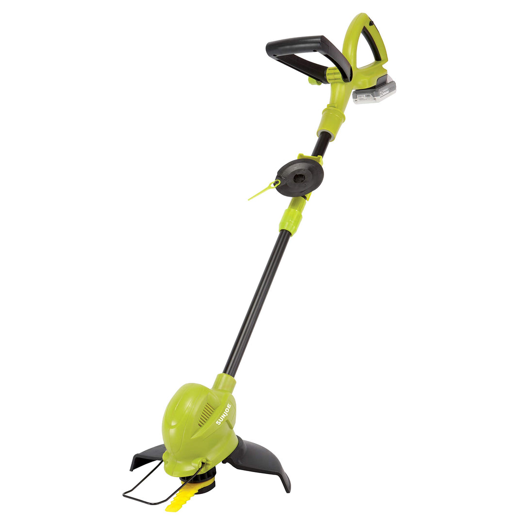 Restored Sun Joe 24V-SB10-LTE 24-Volt IONMAX 10-in. Cordless SharperBlade Stringless Lawn Trimmer, Kit (w/2.0-Ah Battery + Quick Charger) (Refurbished)