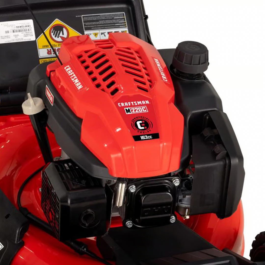 Restored Craftsman M220C | 21in 163cc Gas Self-Propelled Lawn Mower | 3-in-1 Deck | 6 Position Height Adjustment (12A-A2C2093) (Refurbished)