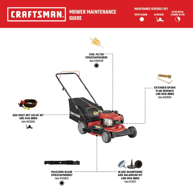 Restored CRAFTSMAN M110 | 21-in Push Gas Lawn Mower | 140-cc Briggs & Stratton Engine (Refurbished)