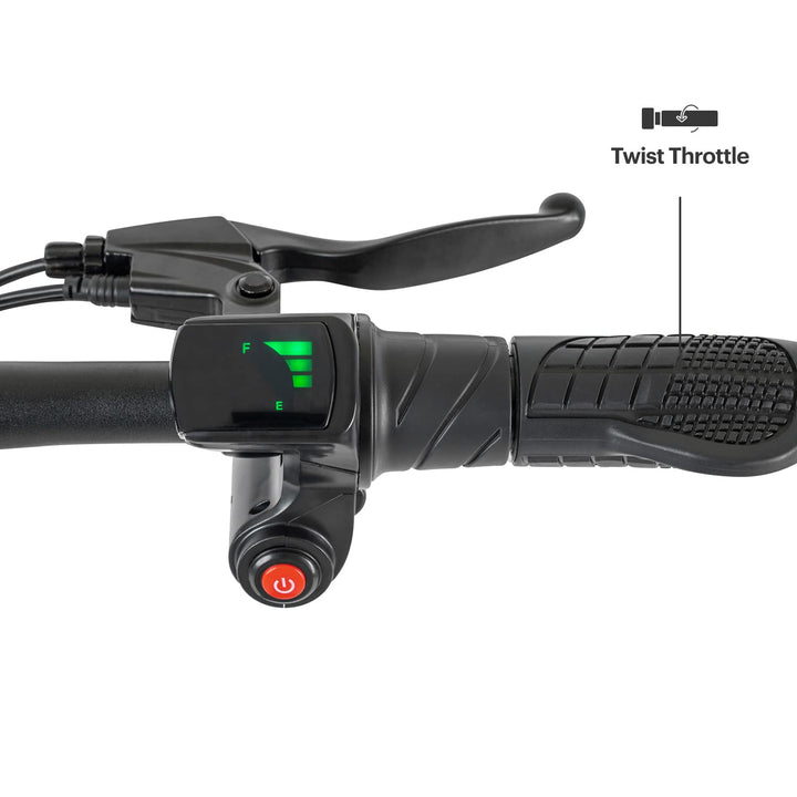 Jetson J5 Electric Bike | Top Speed 15 MPH | 350-Watt | Max Range 15M W/ Twist Throttle | Max Range 30M W/ Pedal Assist (Black)