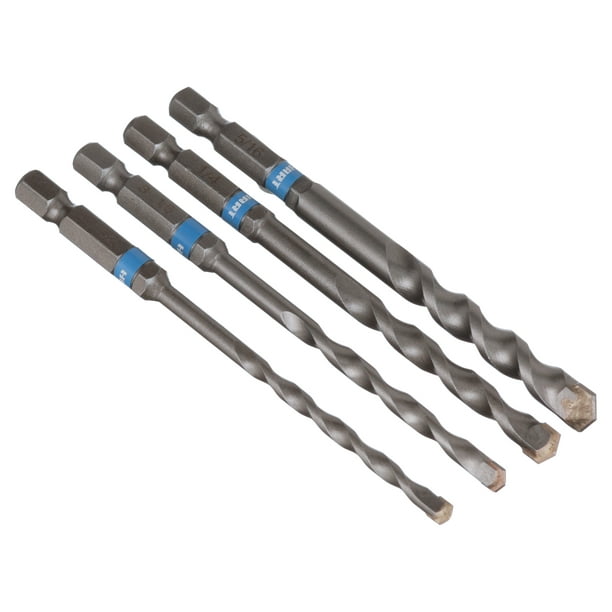 Restored Scratch and Dent HART 4-Piece Hex Shank Masonry Drill Bit Set (Refurbished)