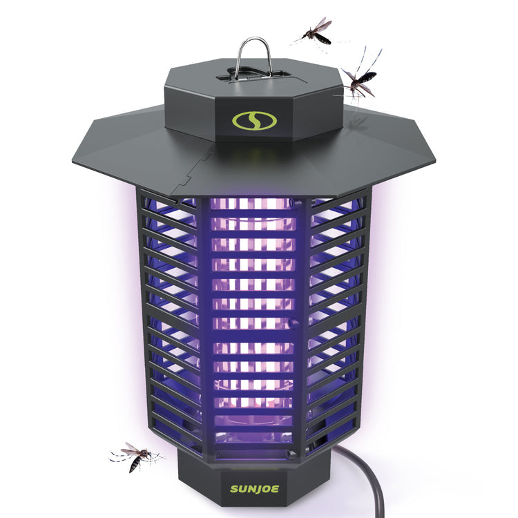 Restored Sun Joe SJ-BZ18W | 18-Watt UV Indoor/Outdoor Bug Zapper | 1600 sq ft Coverage | Whisper Quiet Operation (Refurbished)