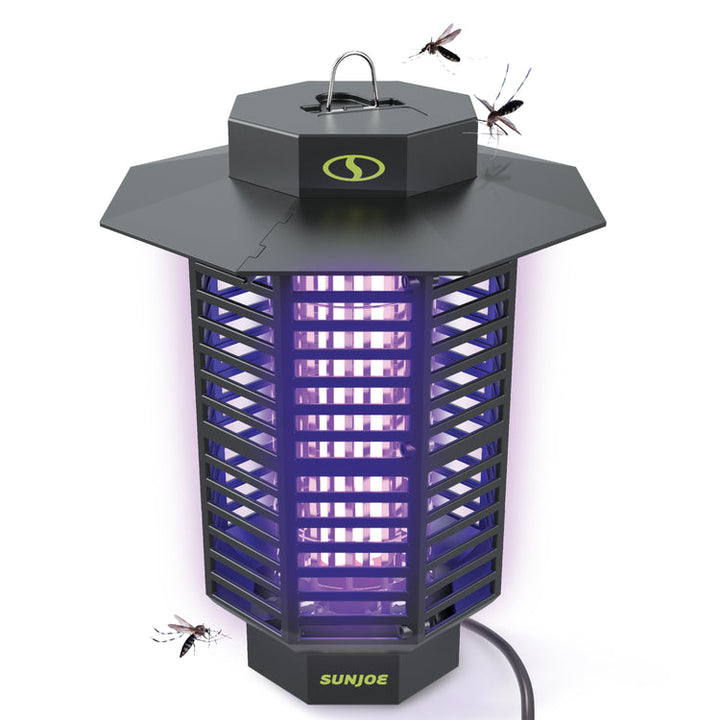 Restored Sun Joe SJ-BZ18W | 18-Watt UV Indoor/Outdoor Bug Zapper | 1600 sq ft Coverage | Whisper Quiet Operation (Refurbished)