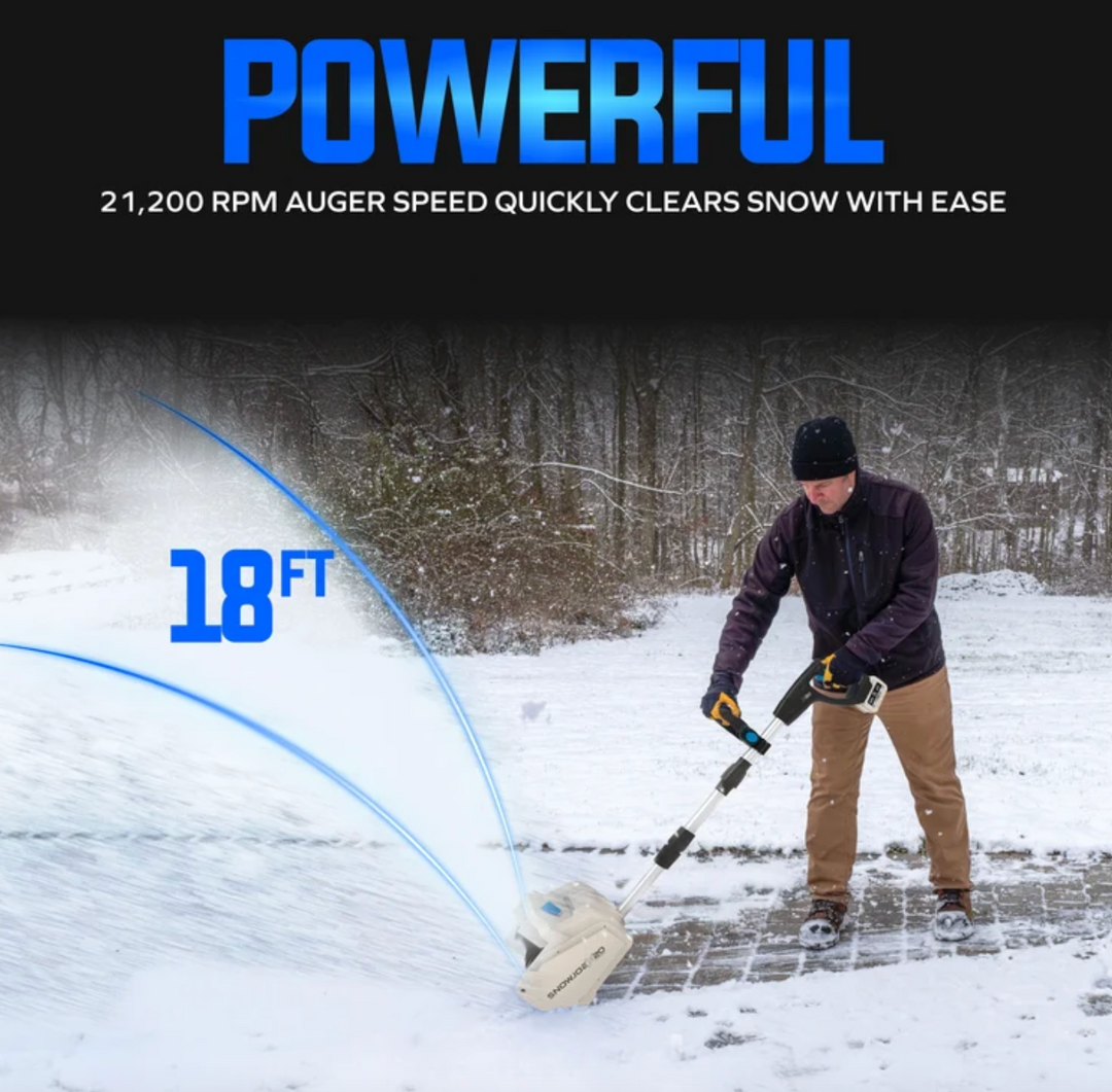 Snow Joe 20-Volt ECOSHARP Cordless Snow Shovel | Directional Chute | Brushless Motor | W/ 2 x 4.0-Ah Batteries + Charger | In-Store Exclusive