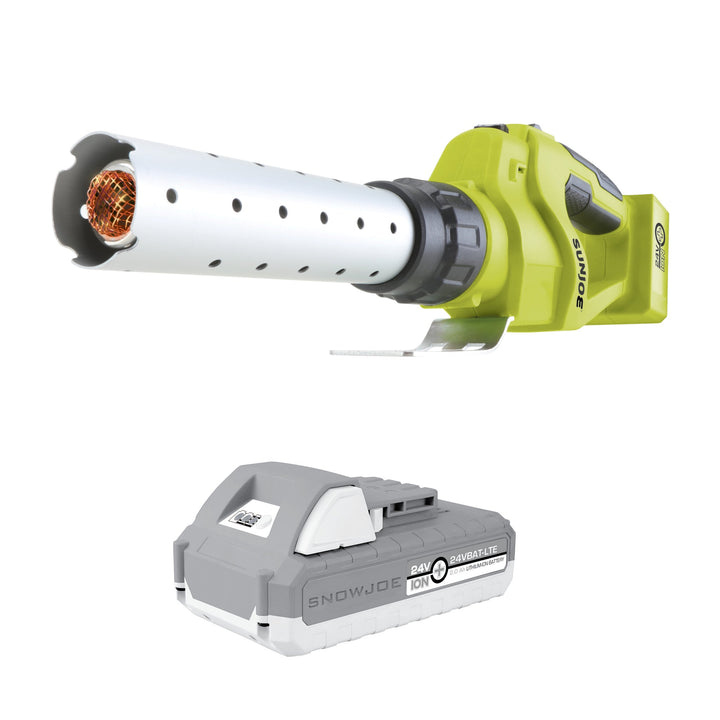 Restored Sun Joe 24V-BBQ-LTE | 24V IONMAX Cordless Electric Fire Starter | 1380-Degrees in 30-Seconds | For Charcoal BBQ Grills | W/ 2.0-Ah Battery + Charger (Refurbished)