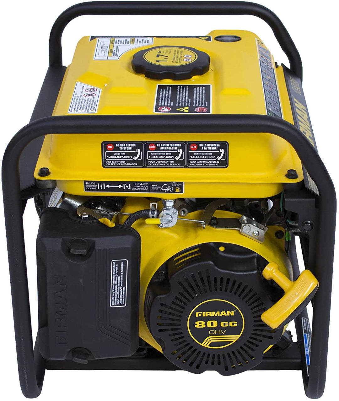 Restored Firman P01201 Gas Generator | 1500 Watts | 80cc Engine | 12 HR Run Time | Low Oil Shut Off | Generator Only (Refurbished)