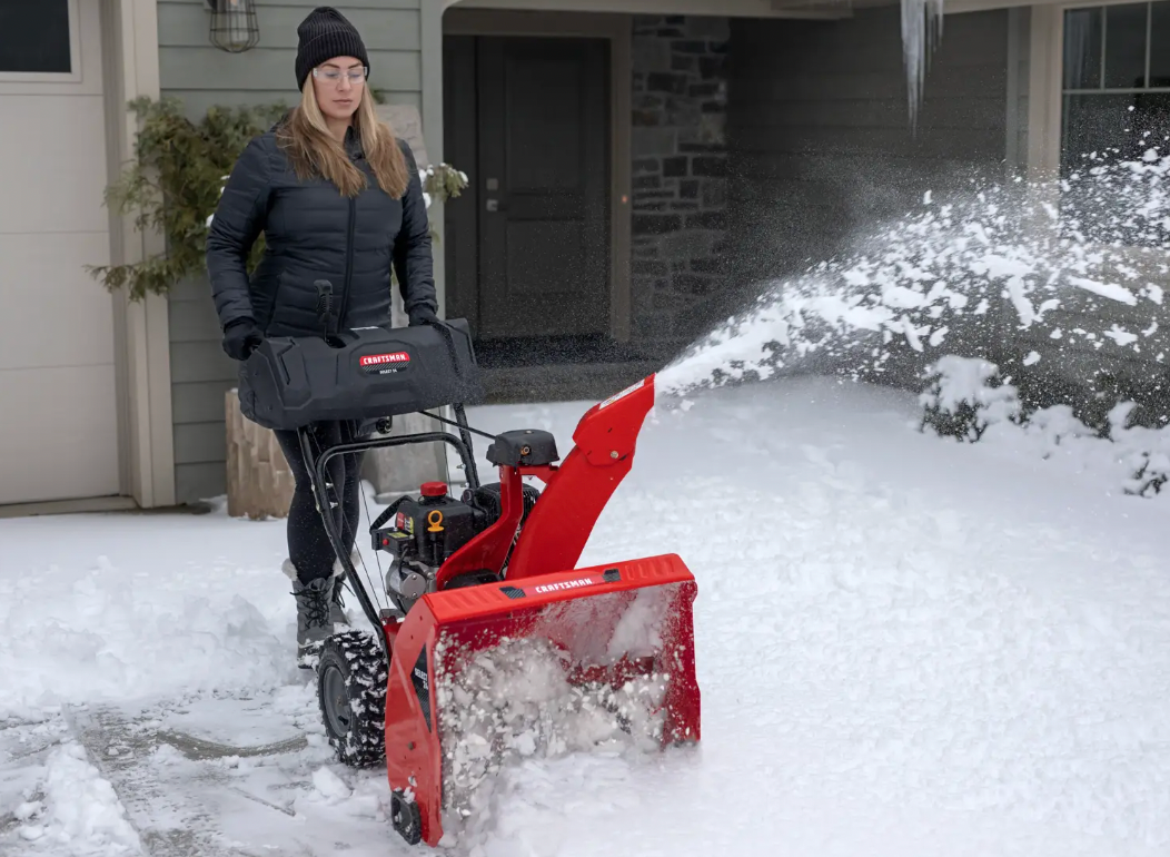 CRAFTSMAN 24-inch 208cc Two-stage Gas Snow Blower | Self-Propelled | Steel Chute | Electric Start (31AS6K1EB93)