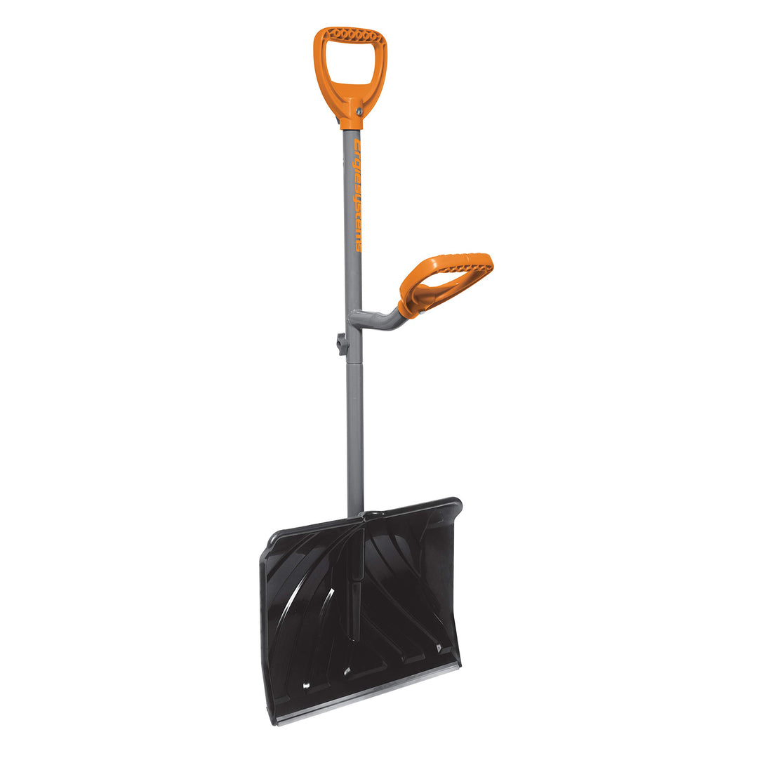 Ergie Shovel ERG-SNSH18 | Steel Shaft Impact Resistant 18" Snow Shovel | 48-Inch Shaft | Push/Scoop Combination Blade (Open Box) | 2 PACK