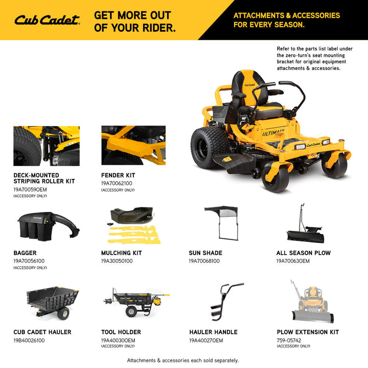 Cub Cadet Ultima ZT2 54 | Zero Turn Riding Mower | 54 in. | 23 HP | 726cc Kawasaki FR691V Twin-Cylinder OHV Engine | Dual Hydrostatic Transmission (Open Box)