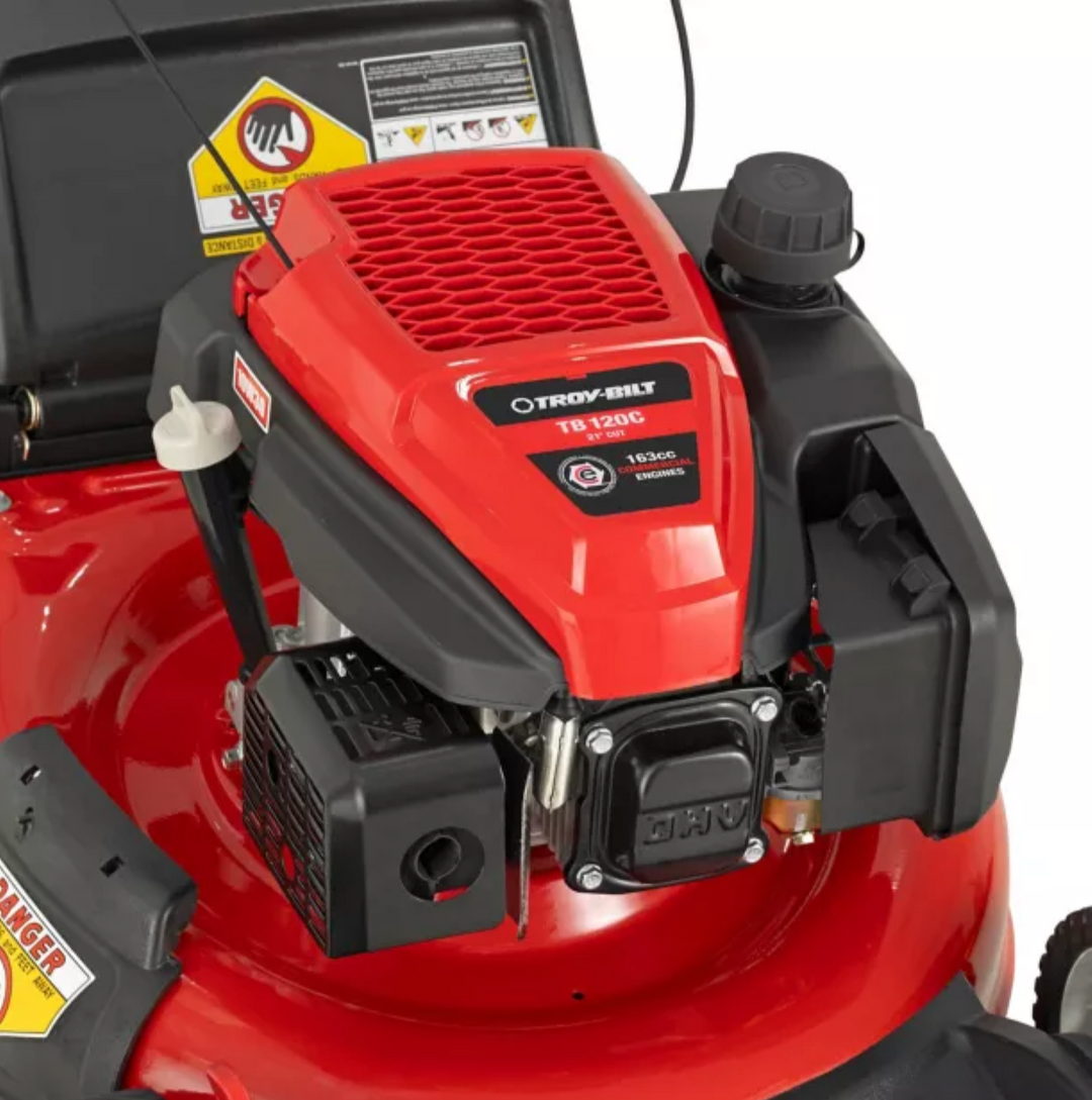 Troy-Bilt TB120C | 21in 163cc Walk Behind Push Mower | 3-in-1 Deck
