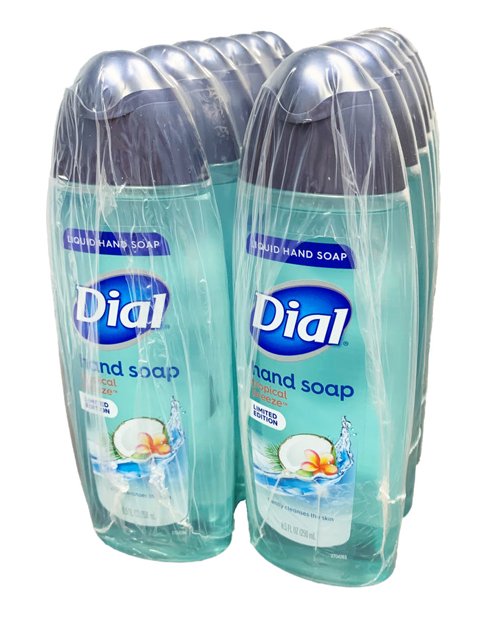 12 Pack | Dial Liquid Hand Soap | Tropical Breeze 8.5 Fl Oz | All Skin Types