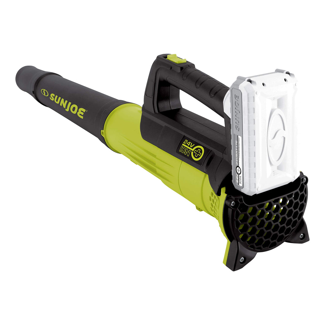 Sun Joe 24V-TB-LTE | 24-Volt iON Cordless Compact Turbine Jet Blower Kit | With 2.0-Ah Battery + Quick Charger (Remanufactured) | In-Store Exclusive