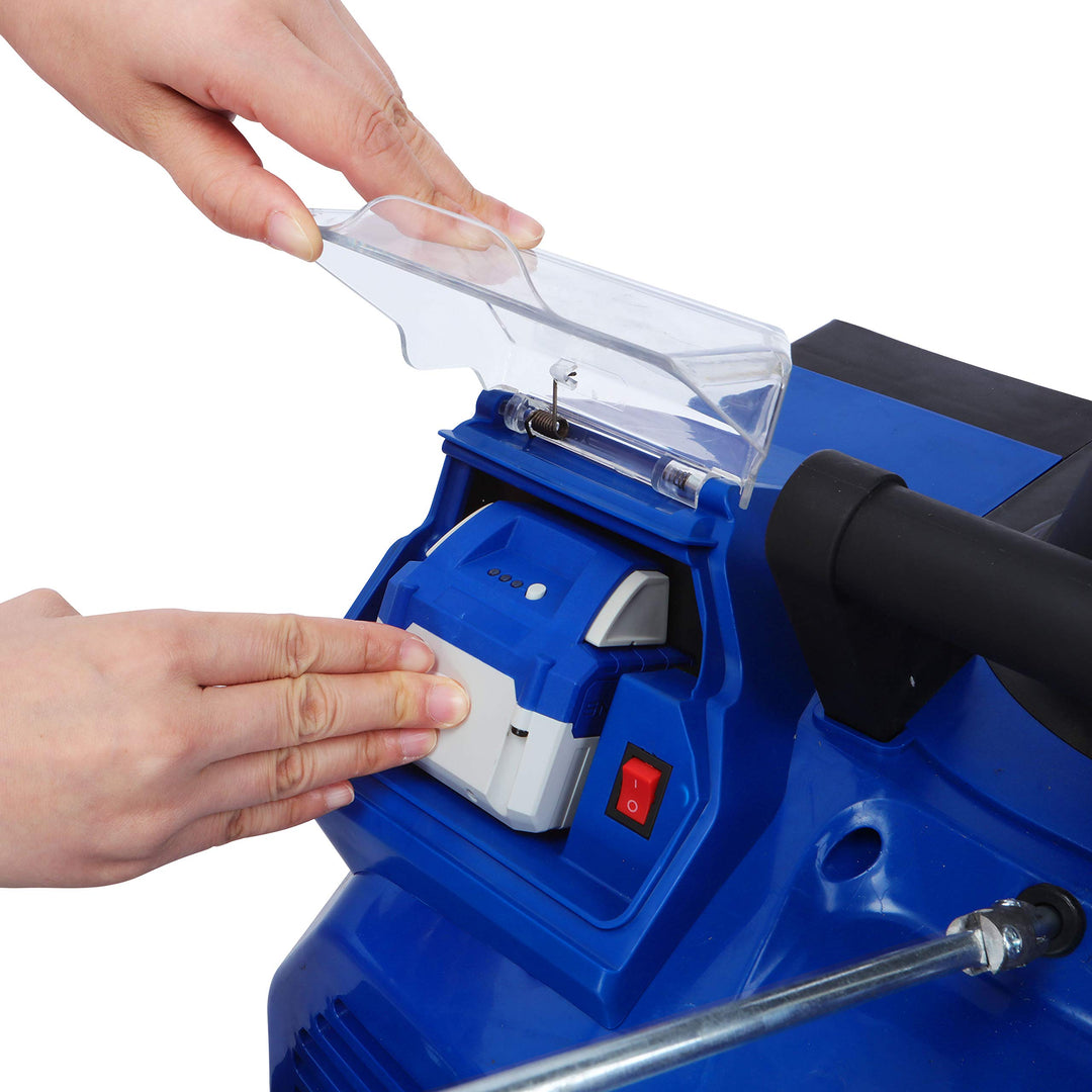 Restored Snow Joe 24V-X2-SB18 18-Inch 48-Volt 5-Ah Cordless Snow Blower, (2x5.0 AH Batteries and Charger) (Refurbished)