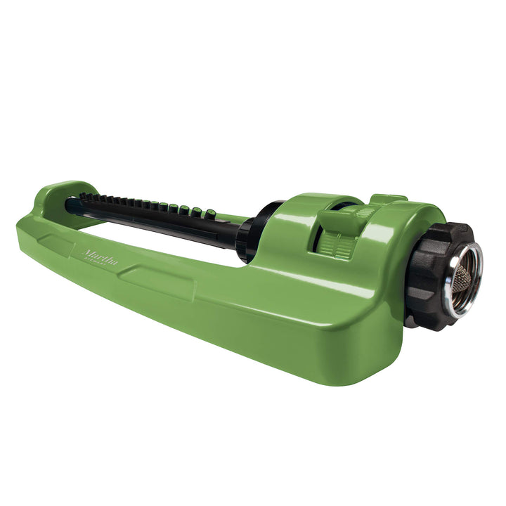 Restored Martha Stewart Oscillating Sprinkler | Indestructible Metal Base | With Adjustable Spray (Refurbished)