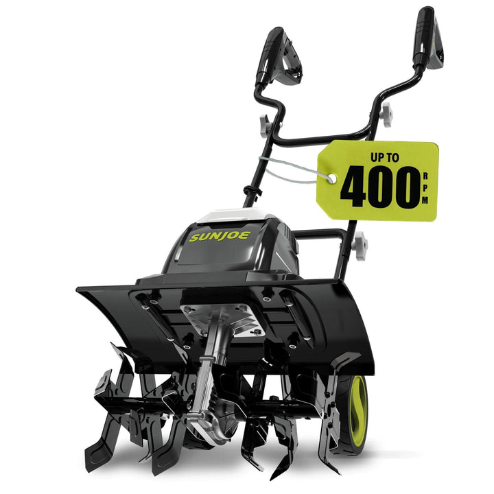 Sun Joe Corded Electric Tiller & Cultivator TJ605E | 15-Amp | 6 Steel Tines | 15.7" Width | 4 Height Adjustments (Refurbished) | In-Store Exclusive