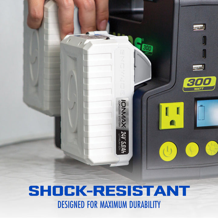 Restored Sun Joe & Snow Joe IBAT24-XR | 24-Volt 5.0 Ah Lithium iON Battery (Refurbished)