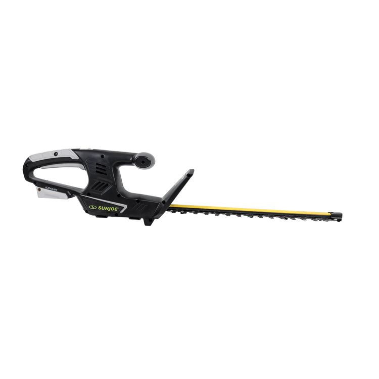 Restored Sun Joe 24V-HT16-LTE | IONMAX Cordless Hedge Trimmer Kit | 16-inch | W/ 2.0-Ah Battery + Charger (Refurbished)