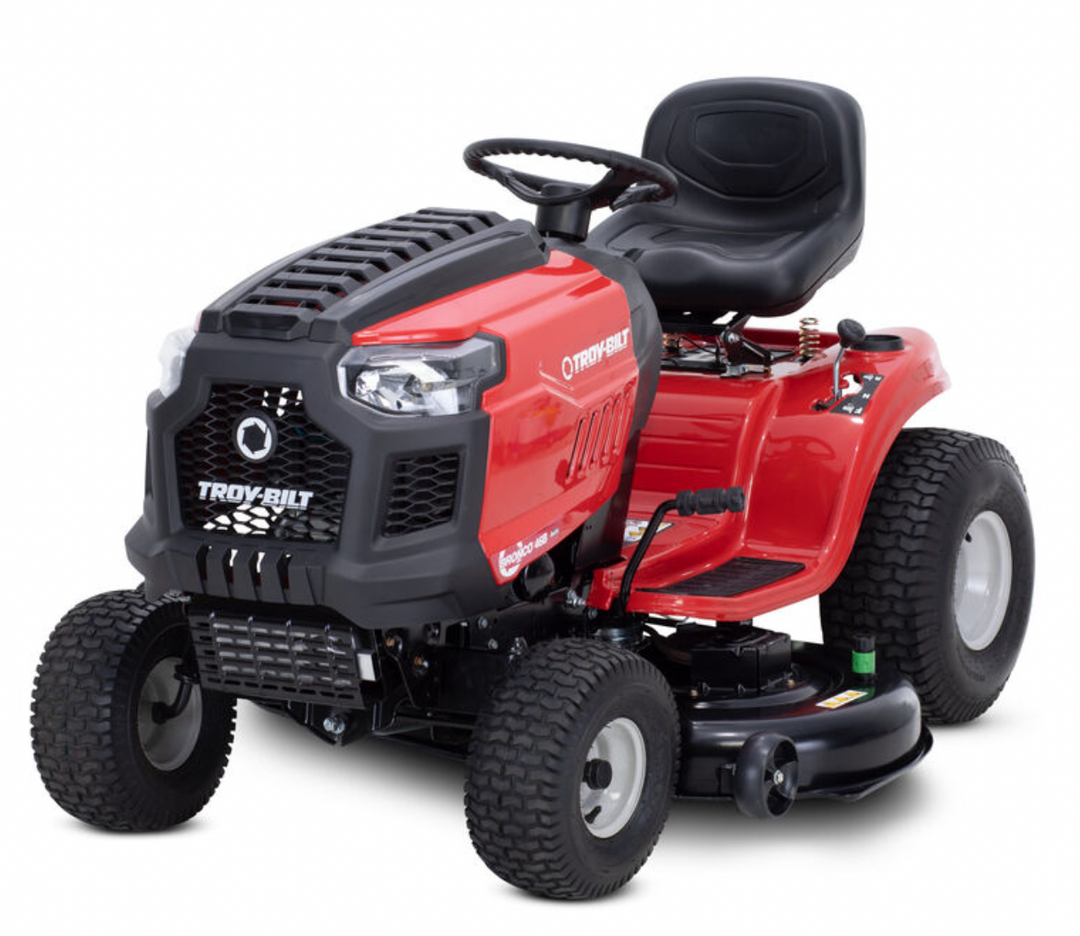 Troy-Bilt Bronco 46 Riding Lawn Mower | 547cc | 46" Side-Discharge, Twin-Blade, Steel Cutting Deck | AutoDrive Transmission