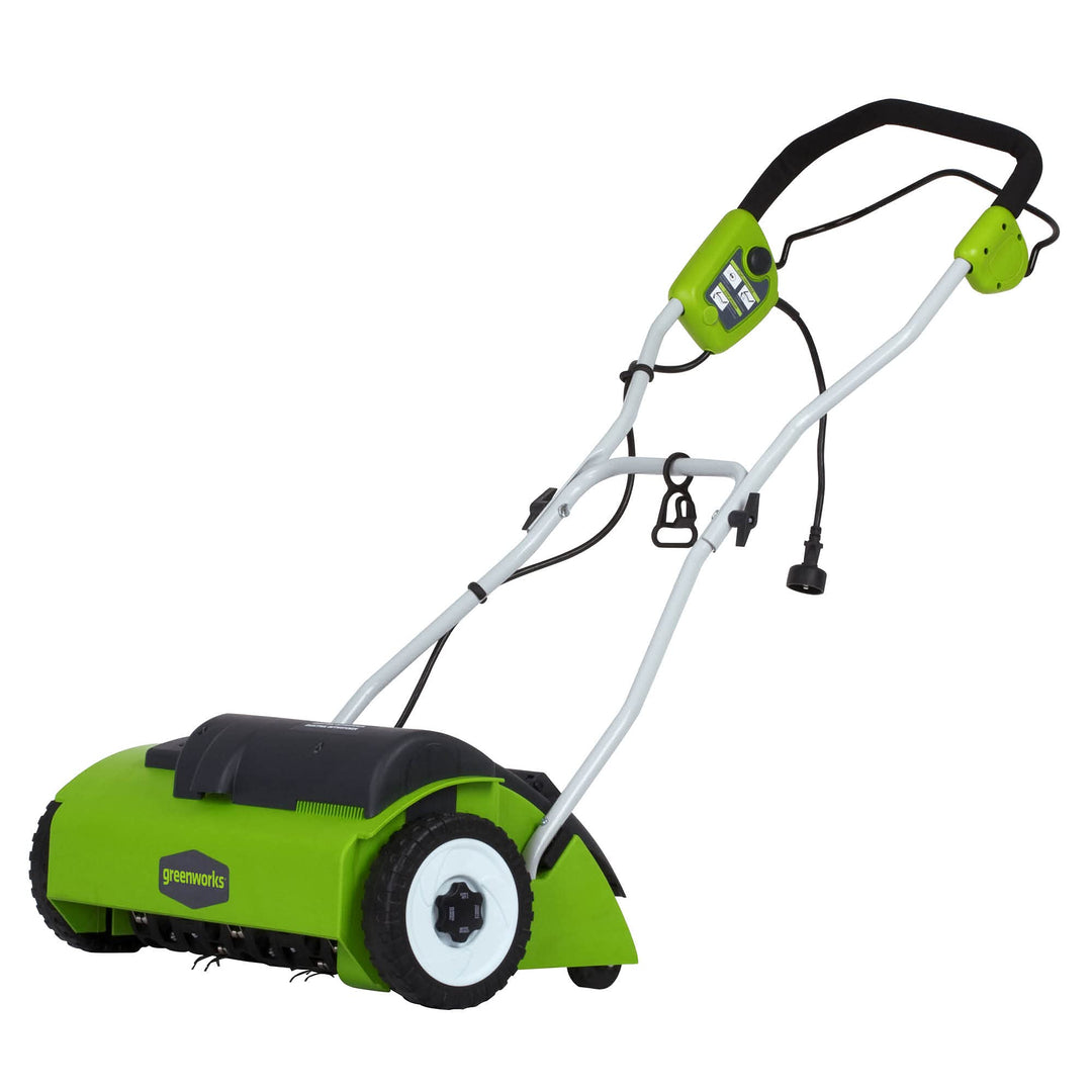 Restored Greenworks 10 Amp 14” Corded Electric Dethatcher | Stainless Steel Tines (Refurbished)