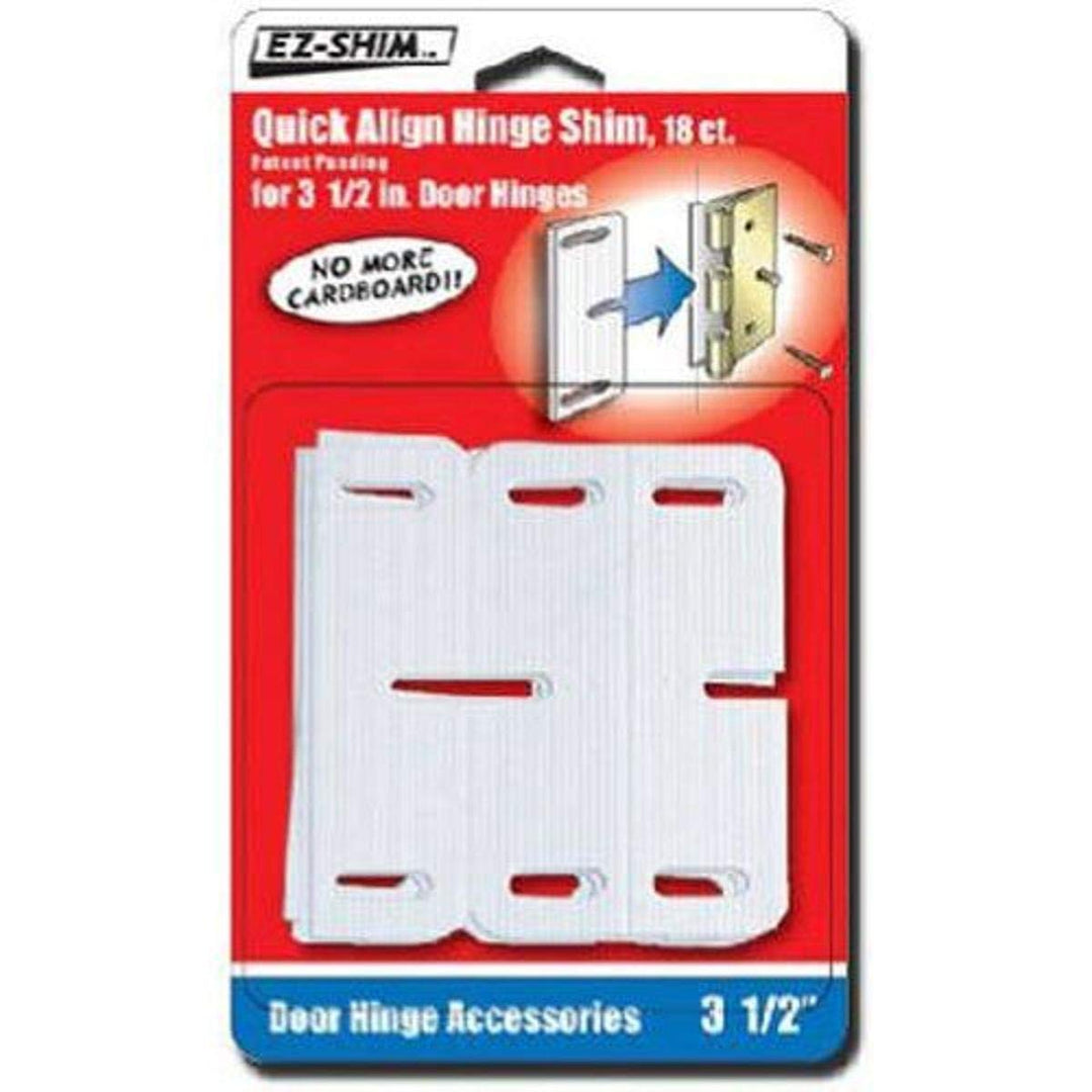 EZ Shim HS350BP | Hinge Shims 3-1/2 Inch White | 1 Pack