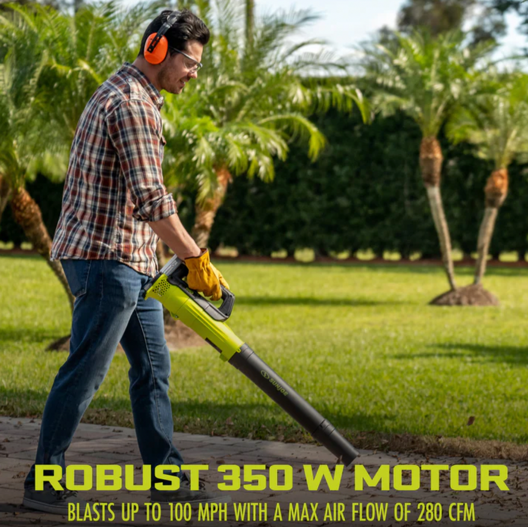 Restored Sun Joe 24V-GT4MAX-LTE Outdoor Tool Combo | 24V Cordless Leaf Blower, Grass & Hedge Trimmer Kit | With Batteries and Charger (Refurbished)
