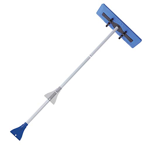 Restored Snow Joe SJBLZD The Original 2-In-1 Telescoping Snow Broom + Ice Scraper | w/ 18-Inch No-Scratch Foam Head (Refurbished)