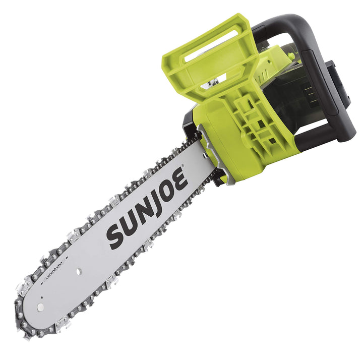 Restored Sun Joe 24V-X2-CS16 | 48-Volt | iON+ Cordless Chain Saw | 16-Inch | W/ 2 x 2.0-Ah Batteries & Charger (Refurbished)