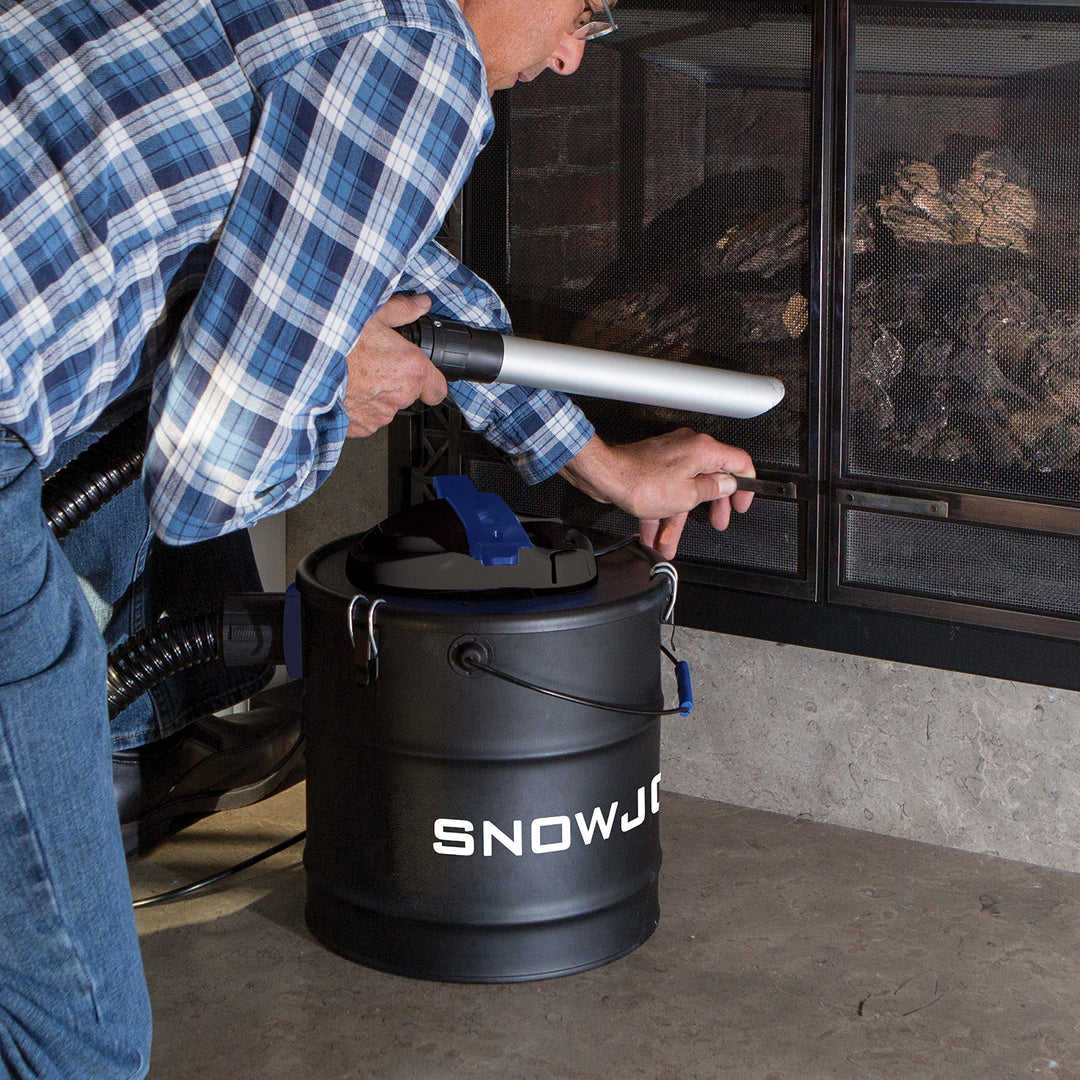 Restored Snow Joe ASHJ202 5 Amp 4.8 Gallon Ash Vacuum, Dual Filtration System, Reusable Fine Dust Cartridge (Refurbished)