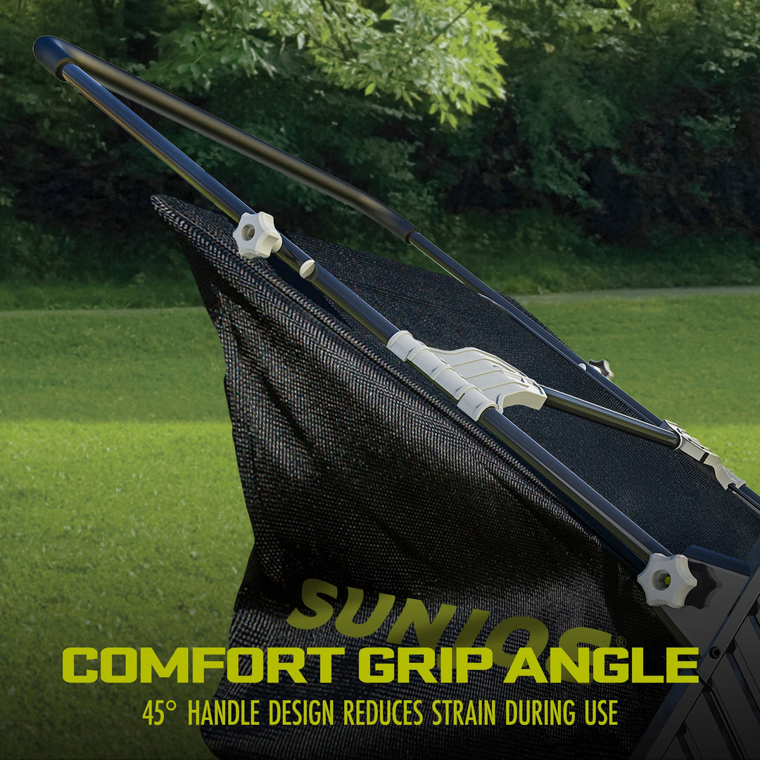 Restored Sun Joe Manual Leaf Sweeper | 22-Gal Collection Bag | 21-Inch Cleaning Width (Refurbished)