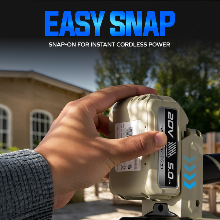 Sun Joe 20V-BATT-5A | X20-Series 20-Volt 5000-mAh Lithium-ION Battery | For Use with Universal ECOSHARP Devices | w/LED Indicator (Refurbished) | In-Store Exclusive