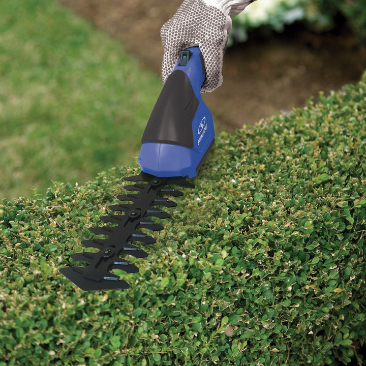 Sun Joe HJ605CC 7.2 Volt 2-in-1 Cordless Electric Telescoping Grass Trimmer (Blue) [Remanufactured]