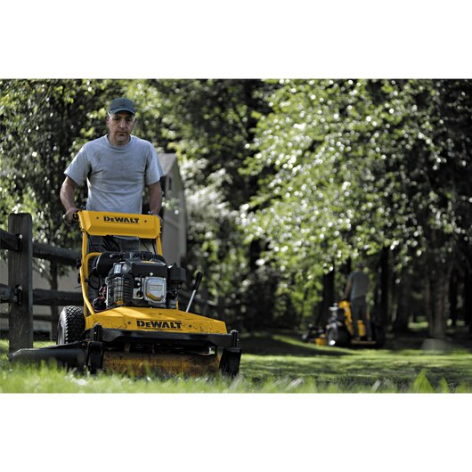 DEWALT DW33 33 in. 382 cc OHV Electric Start Engine, Wide-Area Gas Walk Behind Lawn Mower | Open Box