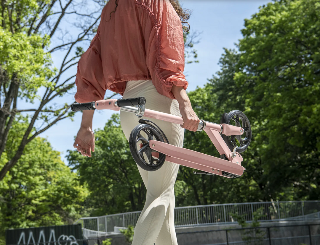 Jetson Hex 8” Big Wheel Kick Scooter | Foldable Design | Adjustable Handlebar | Rear Foot Brake | Ages 8+ | 220 lb Capacity