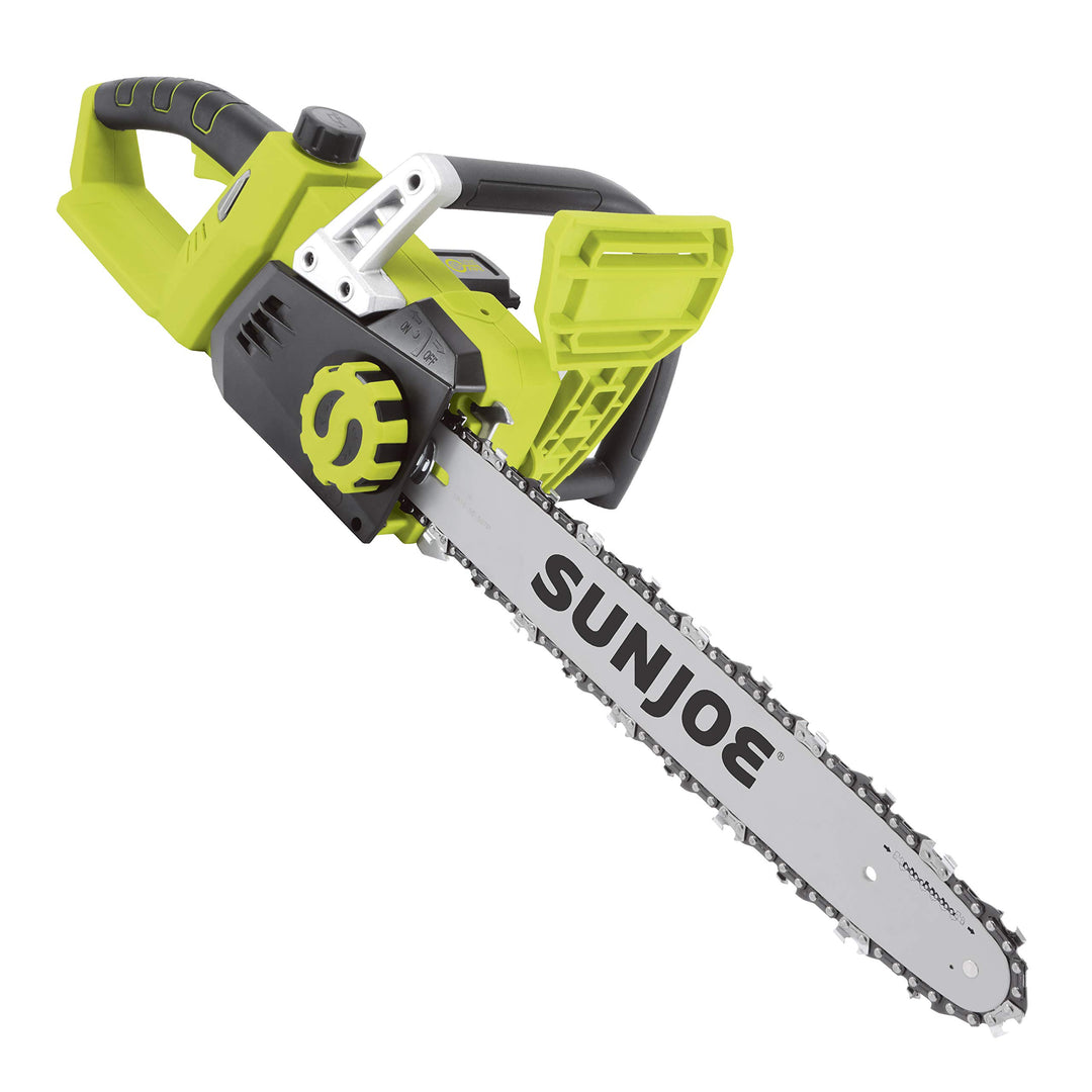 Restored Sun Joe 24V-X2-CS16 | 48-Volt | iON+ Cordless Chain Saw | 16-Inch | W/ 2 x 2.0-Ah Batteries & Charger (Refurbished)