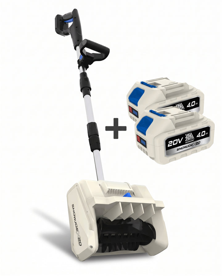 Restored Snow Joe 20-Volt ECOSHARP Cordless Snow Shovel | Directional Chute | Brushless Motor | W/ 2 x 4.0-Ah Batteries + Charger (Refurbished)