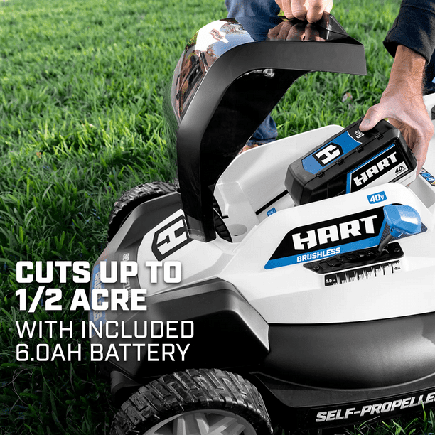 Restored HART 20-inch Brushless Self Propelled Mower | 40-Volt | Cordless | Mower Only - Battery & Charger Not Included (Refurbished)