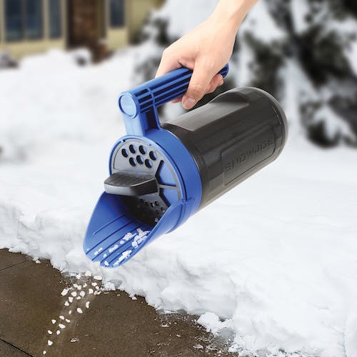 Restored Snow Joe + Sun Joe SJSPD1 Handheld All-Season Multi-Purpose Spreader | 5 lbs | W/ Adjustable Dial Flow Control (Refurbished)