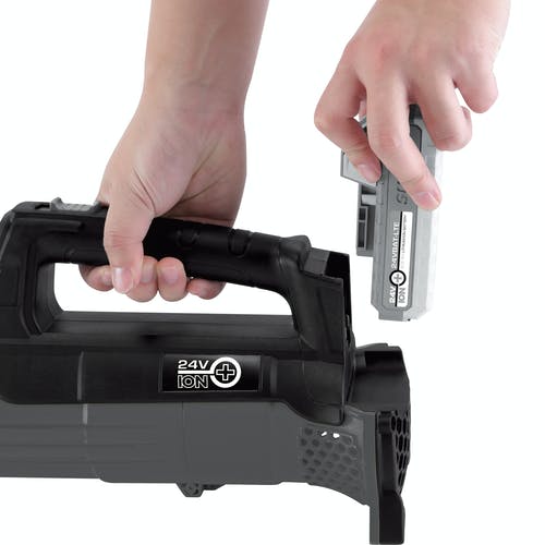 Restored Sun Joe 24V-TB-LTE 24-Volt iON Cordless Compact Turbine Jet Blower, Kit (w/ 2.0-Ah Battery + Quick Charger) (Remanufactured)
