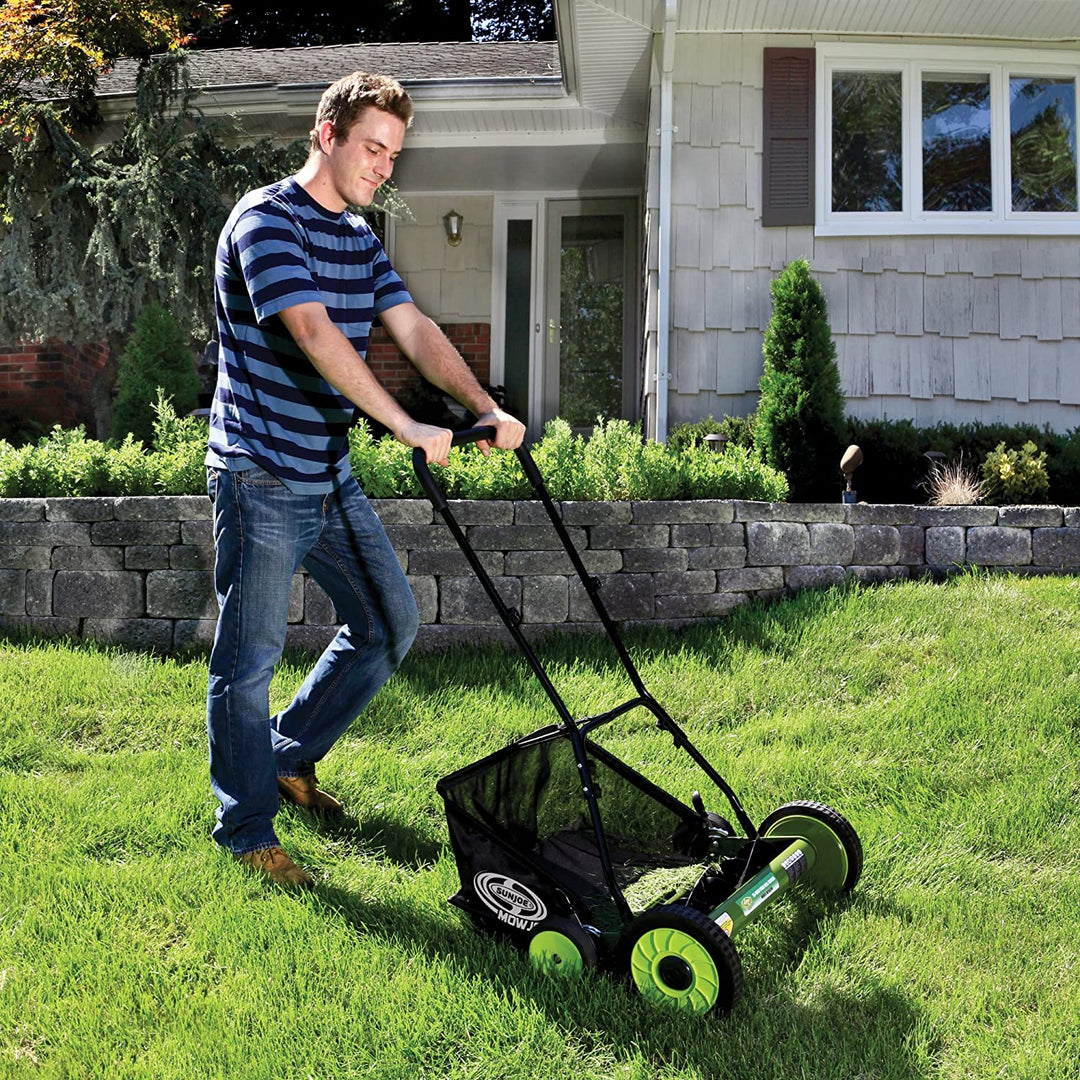 Restored Sun Joe MJ502M Manual Reel Mower W/ Grass Catcher | 20-inch | 9-Position Refurbished