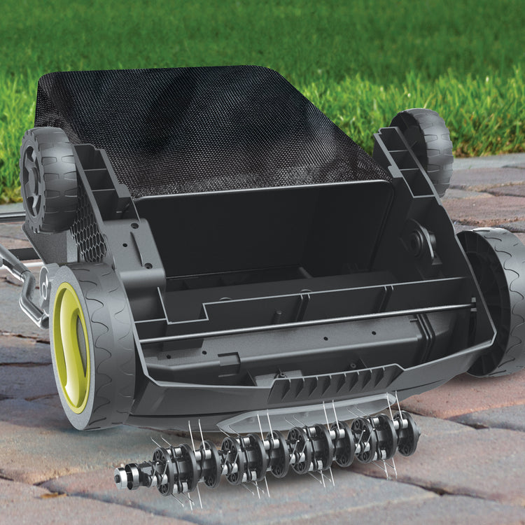 Restored Sun Joe AJ808E Electric Lawn Dethatcher + Scarifier | W/ Collection Bag | 15-inch | 15-Amp (Refurbished)