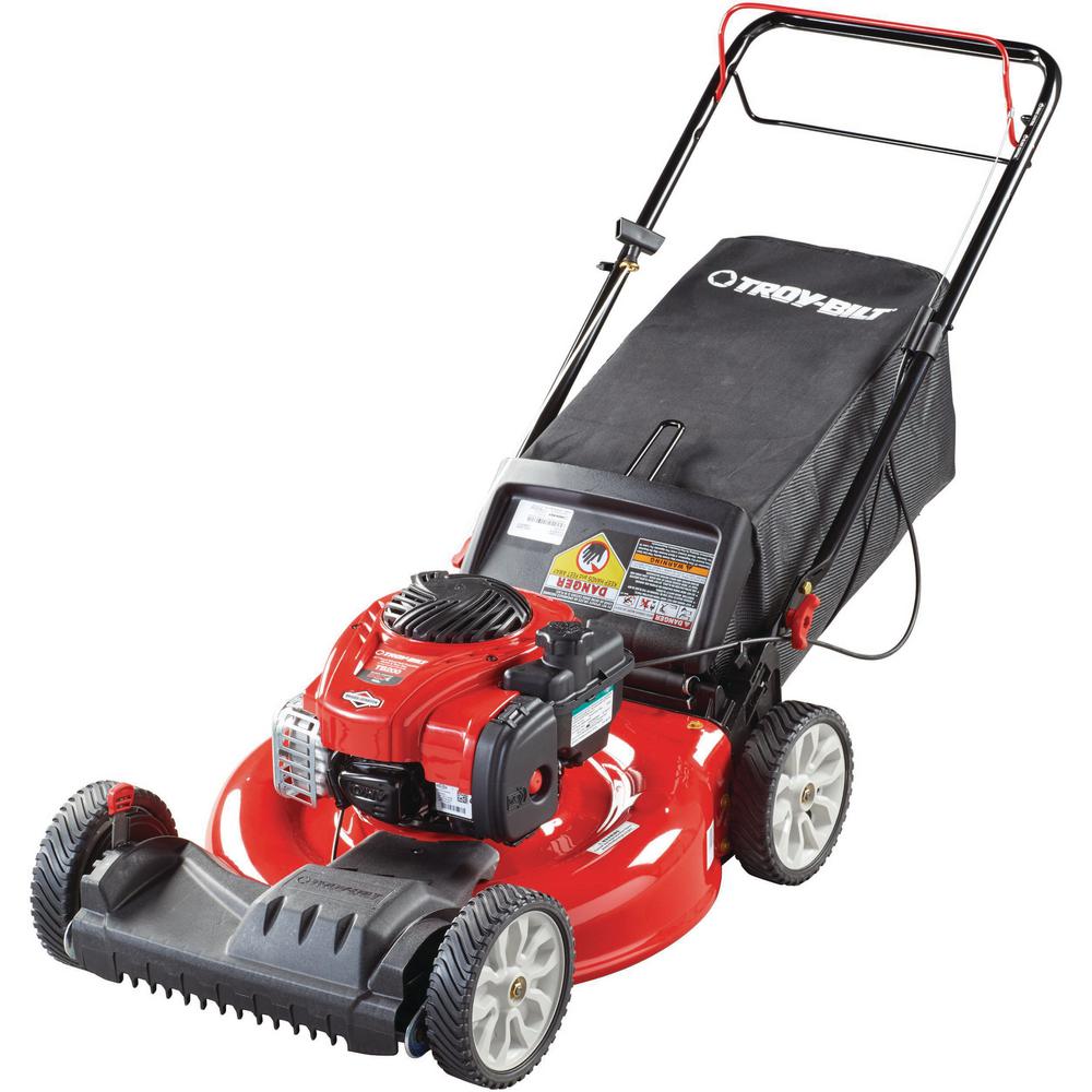 Restored Troy-Bilt TB200 21 in. 140 cc 550e Series Briggs & Stratton Gas Walk Behind Self Propelled Lawn Mower w/ 2-in-1 TriAction Cutting System (Refurbished)