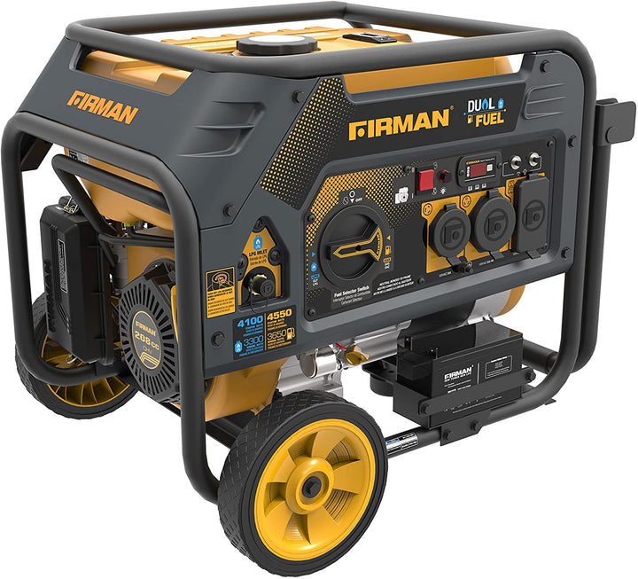 Restored Firman H03651 Dual Fule Generator | 4550 Watts | 208cc Engine | Electric Start | Low Oil Shut Off | Generator Only (Refurbished)